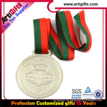 Metal plated sliver medal strap